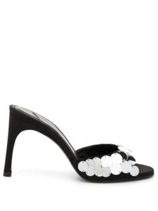 Coperni mules en satin à sequins - Noir