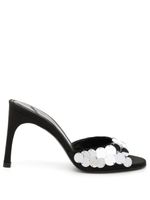 Coperni mules en satin à sequins - Noir