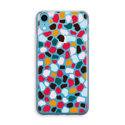 Colored Giraffe: iPhone XR Transparant Hoesje