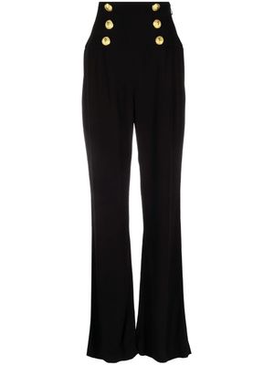 Balmain pantalon à taille haute - Noir