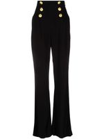 Balmain button-embellished high-rise trousers - Noir