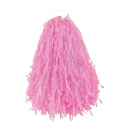 Cheerball - met ringgreep - roze - 28 cm - pompom - Cheerleader verkleed accessoires