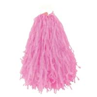 Cheerball - met ringgreep - roze - 28 cm - pompom - Cheerleader verkleed accessoires