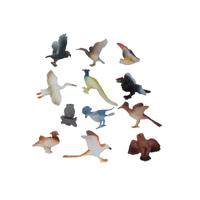 12x kunststof speelgoed dieren / vogels 5-10 cm - Speelgoed dieren - Speelfiguren diertjes