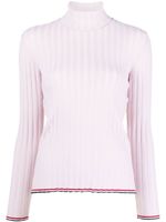 Thom Browne pull nervuré à col roulé - Rose