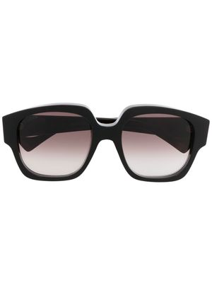 Gucci Eyewear lunettes de soleil oversize à monture pilote - Noir