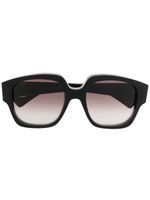 Gucci Eyewear lunettes de soleil oversize à monture pilote - Noir