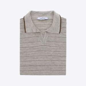 Pull Polo Beige Streep Km