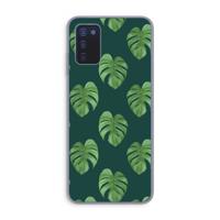 Monstera leaves: Samsung Galaxy A03s Transparant Hoesje - thumbnail