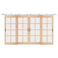 VidaXL Schuifdeur onderdelenset 400 cm roestvrij staal zilverkleurig