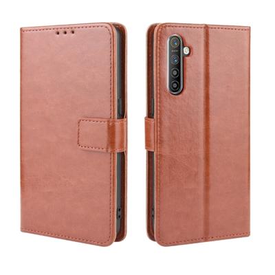 Voor oppo Realme XT/Realme x2/K5 retro Crazy Horse textuur horizontale Flip lederen draagtas met houder & kaartsleuven & fotolijstjes (bruin)