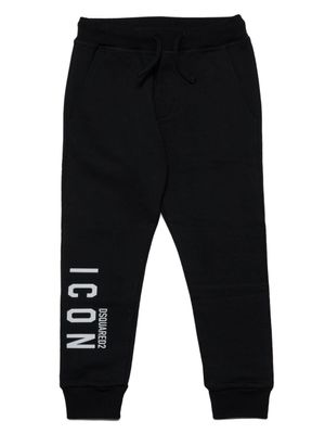 DSQUARED2 KIDS pantalon à logo imprimé - Noir