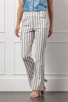 Flair stripe trousers - off white/black - 12909