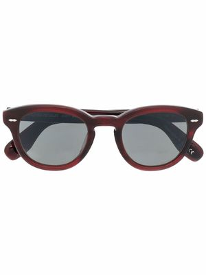 Oliver Peoples lunettes de soleil à effet marbré - Rouge