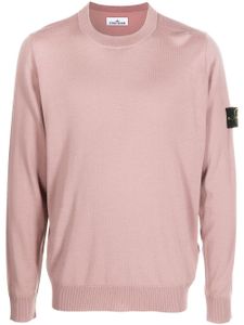 Stone Island pull en laine à patch Compass - Rose