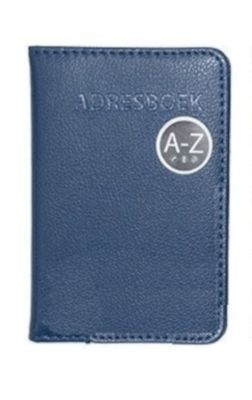 Verhaak adresboek 9 x 13 cm kunstleer blauw