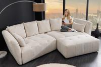 Moderne grote bank ROYAL 295 cm champagne beige Bouclé lente kern XXL bank - 44336