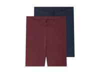 esmara 2 Korte kinder leggings (donkerrood/navy, 146/152)