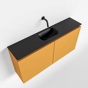 MONDIAZ TURE 100cm toiletmeubel ocher. EDEN wastafel urban midden geen kraangat