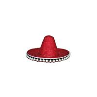 Mexicaanse sombrero - rood -47 cm - voor volwassenen - verkleed hoeden