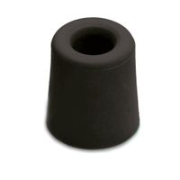 1x stuks deurstopper / deurbuffer rubber zwart 7,3 x 4 cm   - - thumbnail
