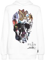 Philipp Plein hoodie à ornements en cristal - Blanc - thumbnail