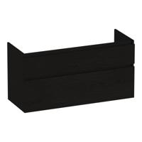 Brauer Delight - Onderkast - 120 cm - met 2 Softclose Lades Greeploos en 1 Sifon Uitsparing - Timber Black