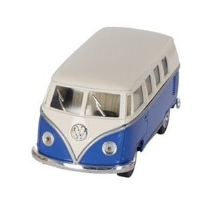 Modelauto Volkswagen T1 blauw/wit 13,5 cm   -