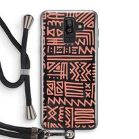 Marrakech Pink: Samsung Galaxy J8 (2018) Transparant Hoesje met koord