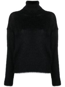 Saint Laurent pull en maille à col roulé - Noir