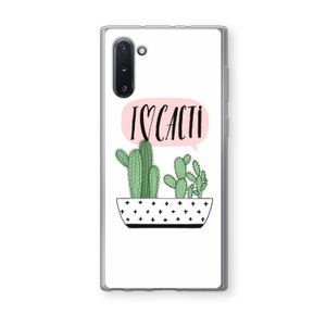 I love cacti: Samsung Galaxy Note 10 Transparant Hoesje