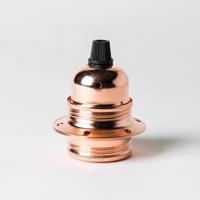 Fitting koper E27 met ringen voor lampenkap 40mm - 58 mm Fitting koper E27 met ringen voor lampenkap 40mm - 58 mm