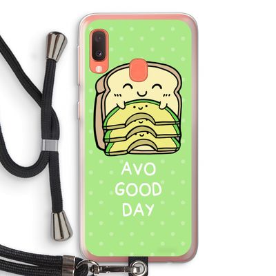 Avo Good Day: Samsung Galaxy A20e Transparant Hoesje met koord