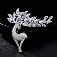 Vrouwen mode Crystal Zircon schattig herten Brooch(Silver) Vrouwen mode Crystal Zircon schattig herten Brooch(Silver)