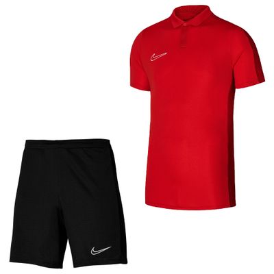 Nike Dri-FIT Academy 23 Polo Trainingsset Rood Wit