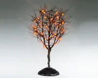 Lemax dry tree with orange lights verlichte boom Spooky Town 2025