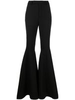 Saint Laurent pantalon évasé à taille haute - Noir