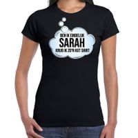 Ben ik eindelijk Sarah verjaardag cadeau t-shirt / shirt zwart voor dames - thumbnail