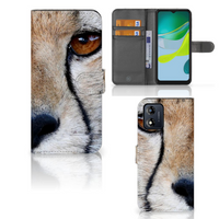 Motorola Moto E13 4G Telefoonhoesje met Pasjes Cheetah