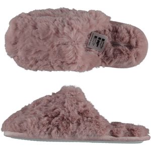 Dames instap slippers/pantoffels roze maat 37-38