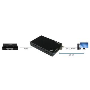 StarTech.com Gigabit Ethernet koper naar glasvezel media converter SM LC 20 km