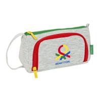 Schooletui met Accessoires Benetton Pop Grijs 20 x 11 x 8.5 cm (32 Onderdelen)