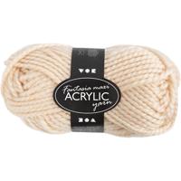 Creativ Company Fantasia acrylgaren, l: 35 m, maxi, licht beige, 50 gr/ 1 bol