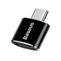 Baseus Mini CATOTG-01 USB-A / USB-C OTG-adapter - zwart - thumbnail