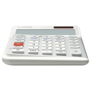 Casio JE-12E-WE Bureaurekenmachine Wit Aantal displayposities: 12 werkt op batterijen, werkt op zonne-energie (b x h x d) 111 x 178 x 24 mm