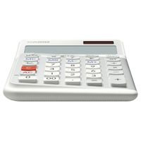 Casio JE-12E-WE Bureaurekenmachine Wit Aantal displayposities: 12 werkt op batterijen, werkt op zonne-energie (b x h x d) 111 x 178 x 24 mm - thumbnail