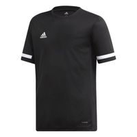 Adidas T19 Short Sleeve Tee Jongens Zwart - thumbnail