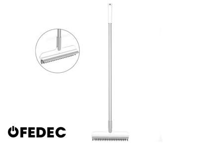 FEDEC 2-in-1 Waterbezem - Douchewisser - Telescopisch - 103 cm - Wit