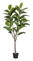 WOOOD Kunstplant Rubberboom 135cm - Groen - thumbnail