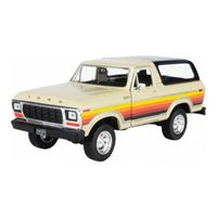 Modelauto/speelgoedauto Ford Bronco hard top - creme - schaal 1:24/19 x 8 x 8 cm - thumbnail